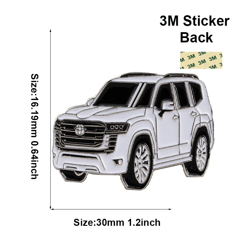 Car Mobile Phone 3M Sticker Badge Metal Pin Broooches Pins