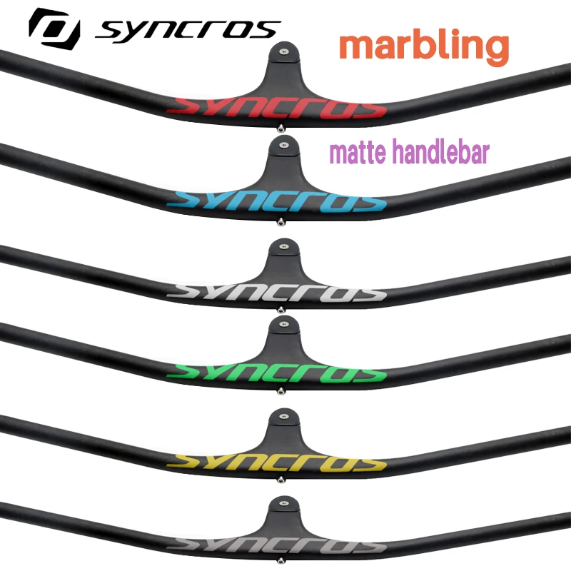 Syncros Carbon Handlebar +10°  Multiple Colour MTB Integrated Handlebar Stem 0° 60-110mm bike farme  bicycle parts marbling