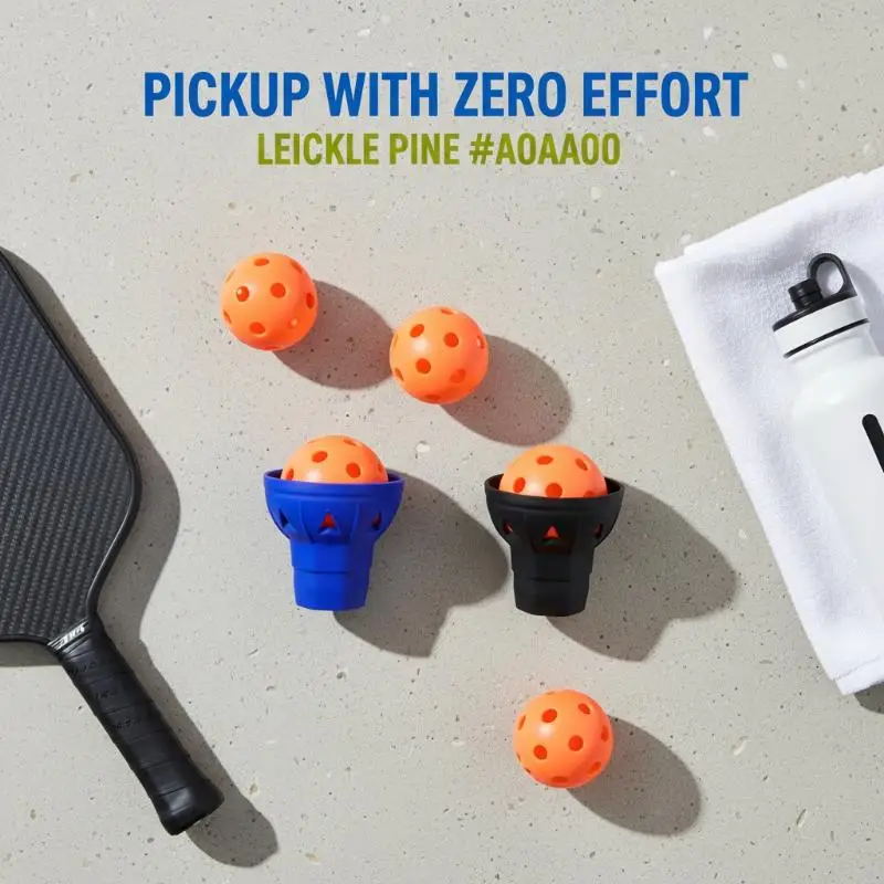 Lot de 2 récupérateurs de balles de pickleball en silicone, ventouse universelle pour balles de pickleball