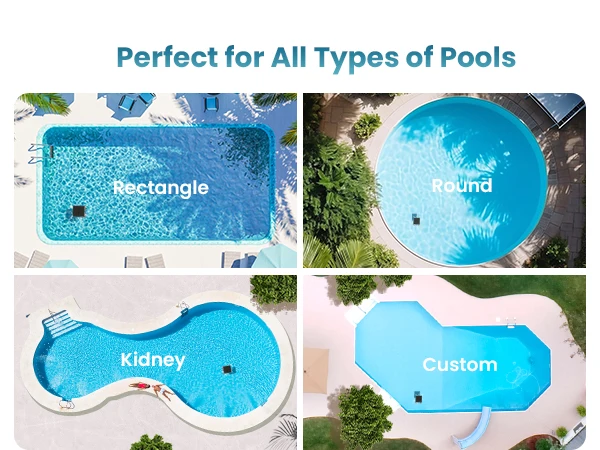Y80 Solar Robotic Pool Cleaner Cordless Pool Skimmer with 24 Hours Continuous Cleaning 6L Large Debris Bag Remote Control Smart Obstacle Avoidance and Auto-Parking for Above Ground Pools
