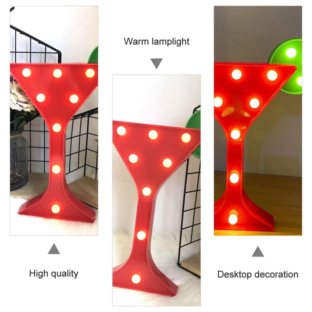 

Wine Glass Shaped LED Decorative Table Lamp Creative Night Light for Home Decor Bedside Lighting Gift LED Light