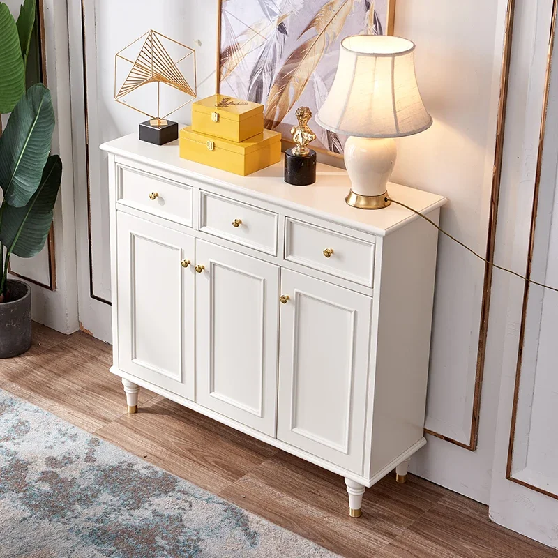#Replica Wooden Shoe Cabinet Modern White Space Saving Hallway Shoe Rack Display Service Luxury Creative Gabinete Room Furniture