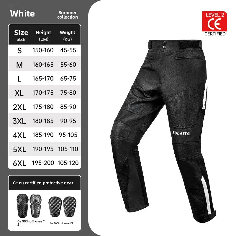 Motorcycle summer riding pants men women breathable anti-drop moto pants outdoor riding with protective gear anti-drop pants