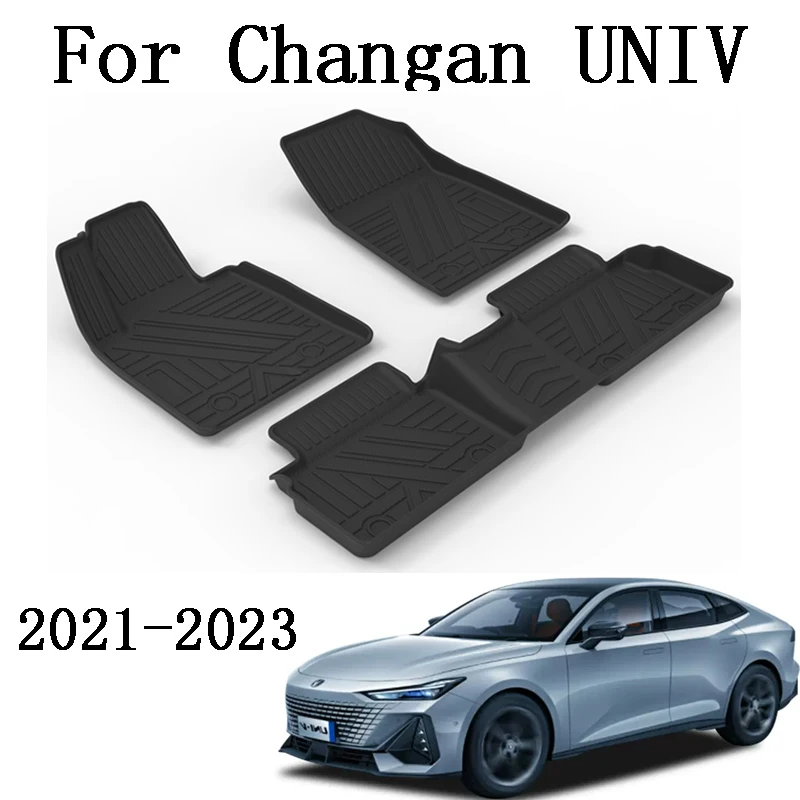 For Changan UNIV 2021-2023 Car Styling Floor Mats  Double Layer Custom TPE Foot Pads Cover Interior Floorliner Accessories