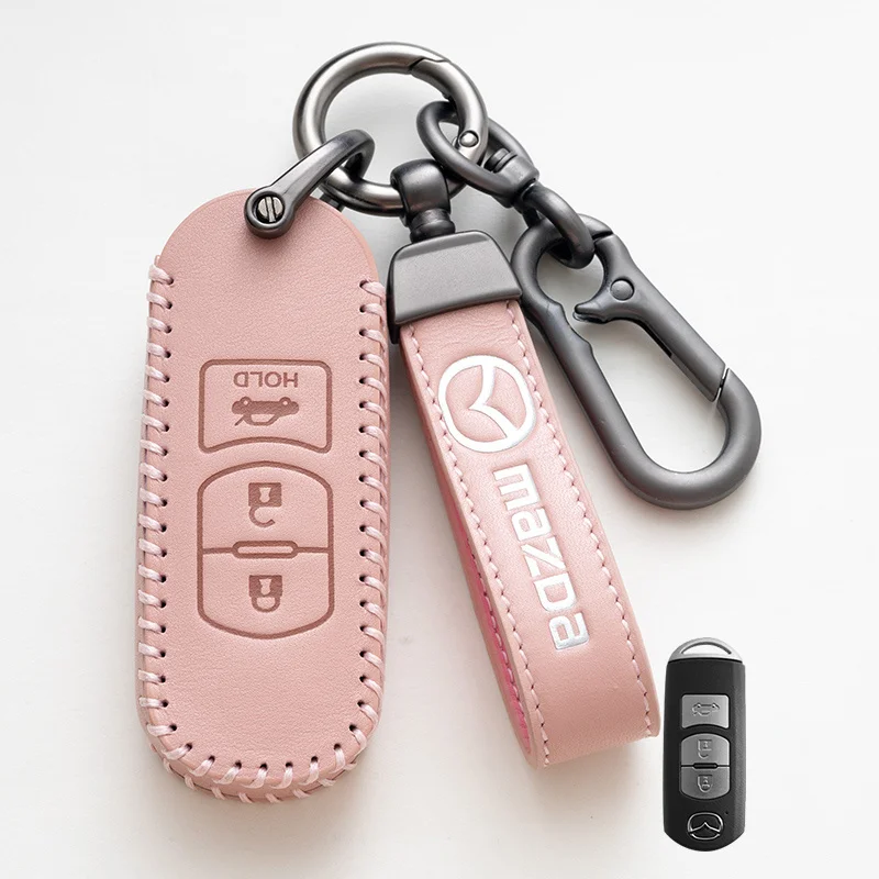 Leather Car Key Cover Case For Mazda 2 mazda 3 mazda 5 mazda 6 CX-3 CX-4 CX-5 CX-7 CX8 CX-9 CX30 CX-302019 2020 Atenza Axela MX5