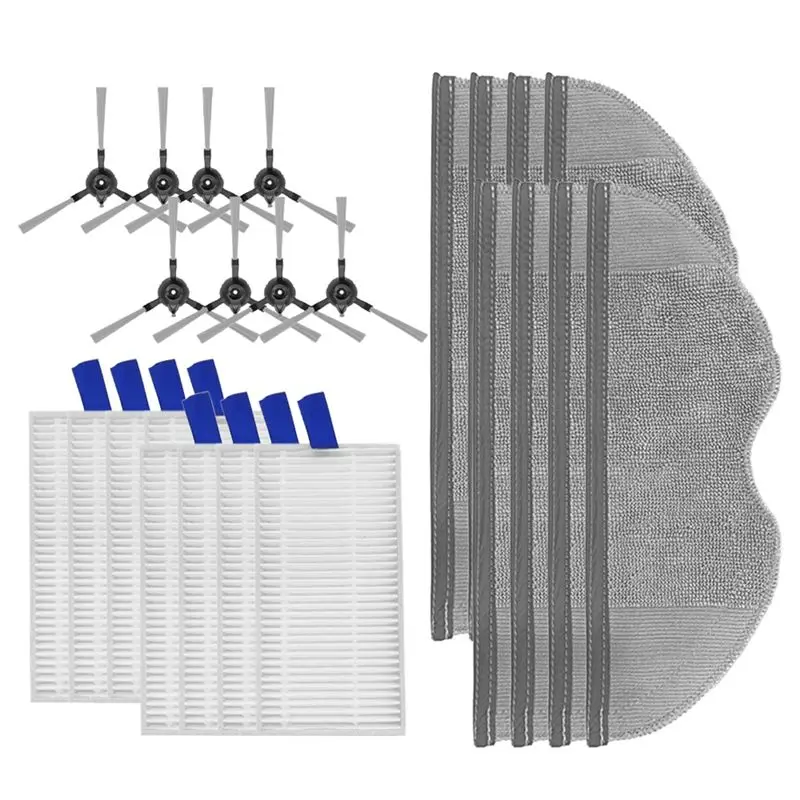 

YCOC-For Xiaomi Robot Vacuum E5 / C108 Replacement Side Brush HEPA Filter Mop Pads Spare Parts Accessories