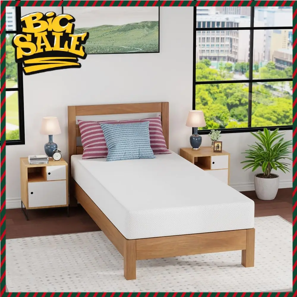 

Матрас Bestseller8 Medium Firm Gel Memory Foam - Twin XL, белый, сертифицирован Certi-Pur US, с охлаждающей вентилируемой пеной, моющийся чехол