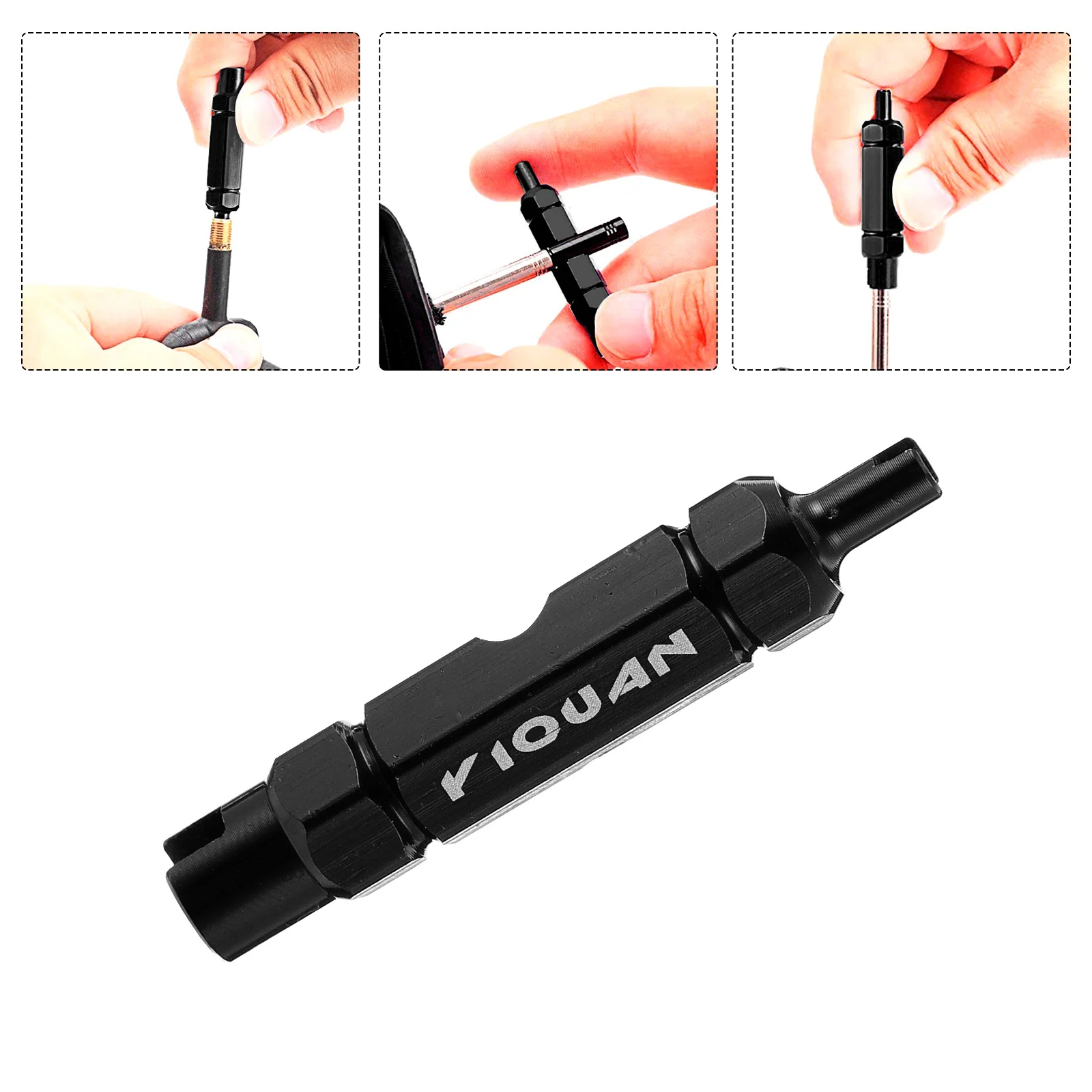 

Aluminum Alloy Gas Nozzle Wrench Core Tool Compact Portable Bike Tire Extension Rod Disassembly Tool Gas Nozzle Wrench