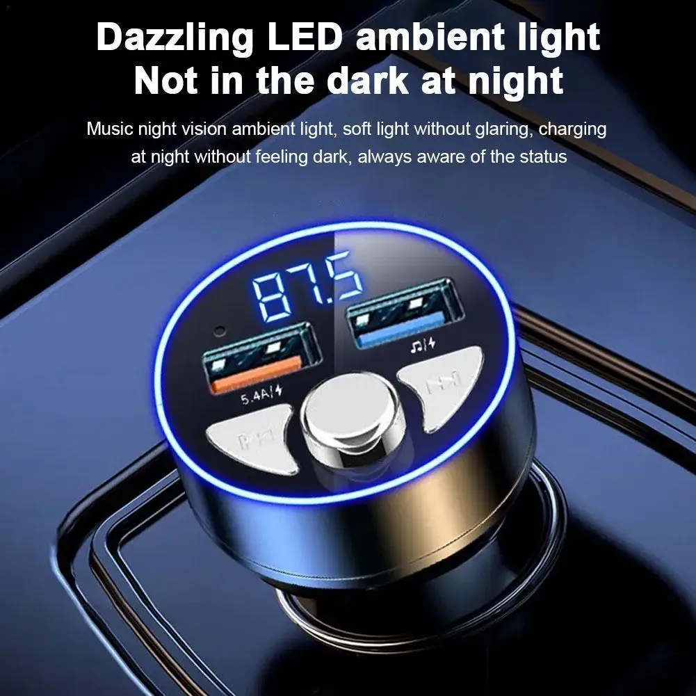 Car Charger Super Car Charger Cigarette Lighter Bluetooth Player MP3 Voice Navigation Broadcast