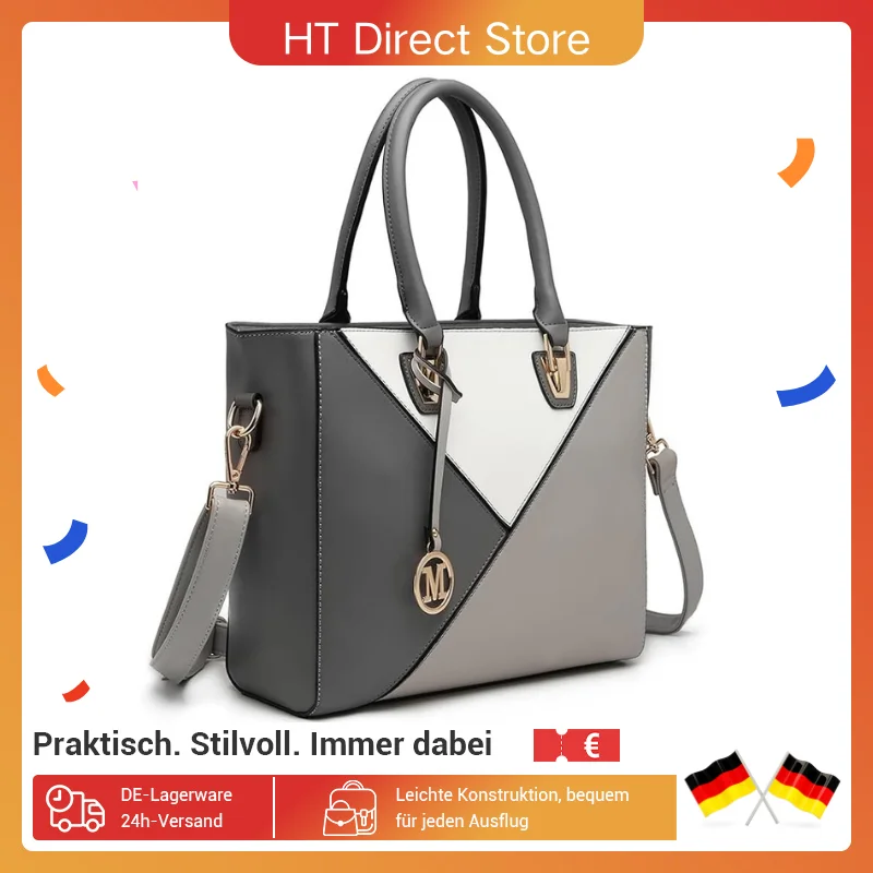 Miss Lulu-Sac à main en cuir synthétique, sac à main, design en forme de V, ceinture perfectionnée