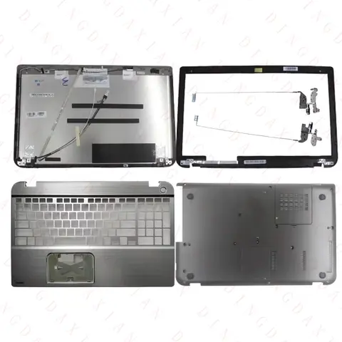 F+ NEW Laptop LCD Back Cover & Bezel & Palmrest Upper & Bottom Case & Hinges For Toshiba Satellite P55-A P55T-A P55t-A5202 Touch