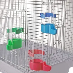 Bevitore automatico per acqua per uccelli Alimentatore Waterer Tazza per alimenti Scatola per cibo per uccelli esterna Forniture per uccelli e accessori per gabbie per uccelli 200 ml