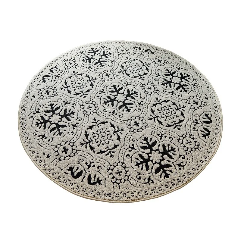 

American round living room carpet light luxury high-end coffee table blanket