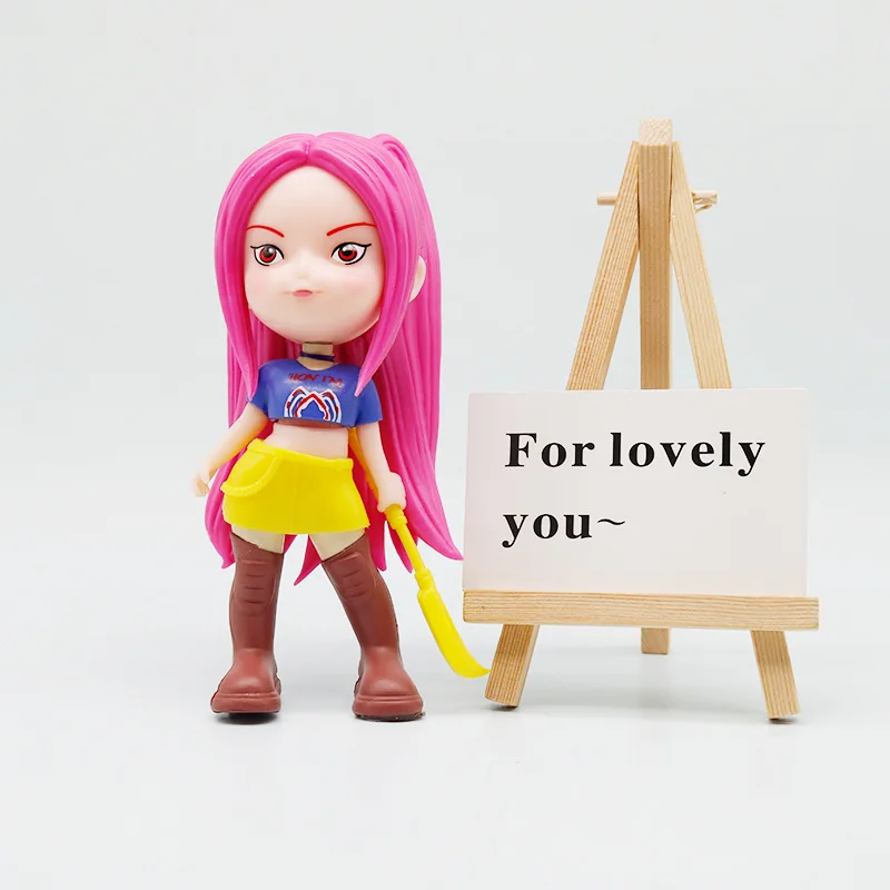 3 szt./zestaw Anime KPop Demon Hunters Figurki akcji w wersji Q, stojące, model PVC, statuetka, zabawki, ozdoba samochodowa, kolekcjonerskie prezenty