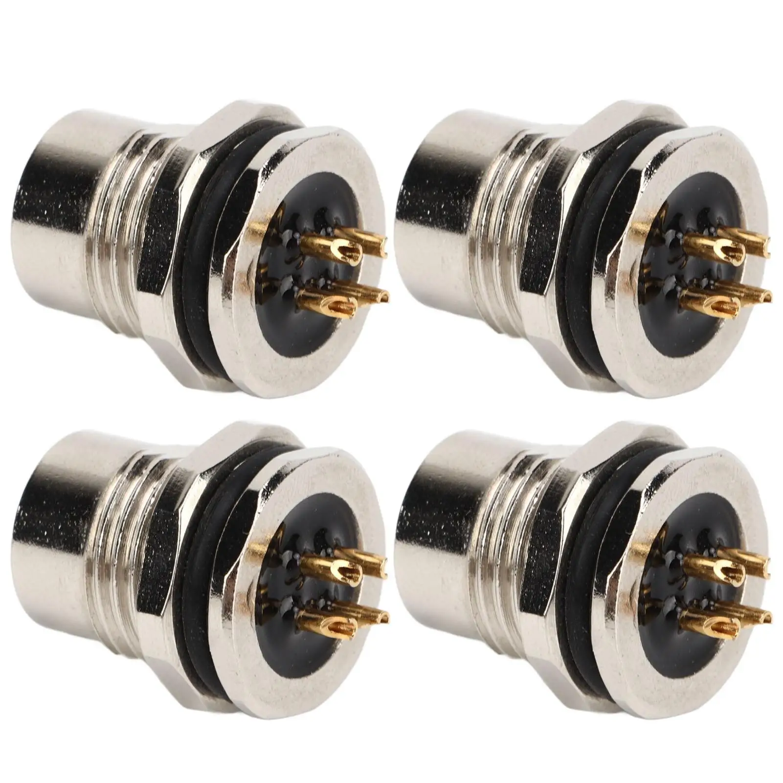 

M12 Type Female Chassis Connector Type Female Mount Chassis Socket Exquisite Workmanship 4 Cores for actuators