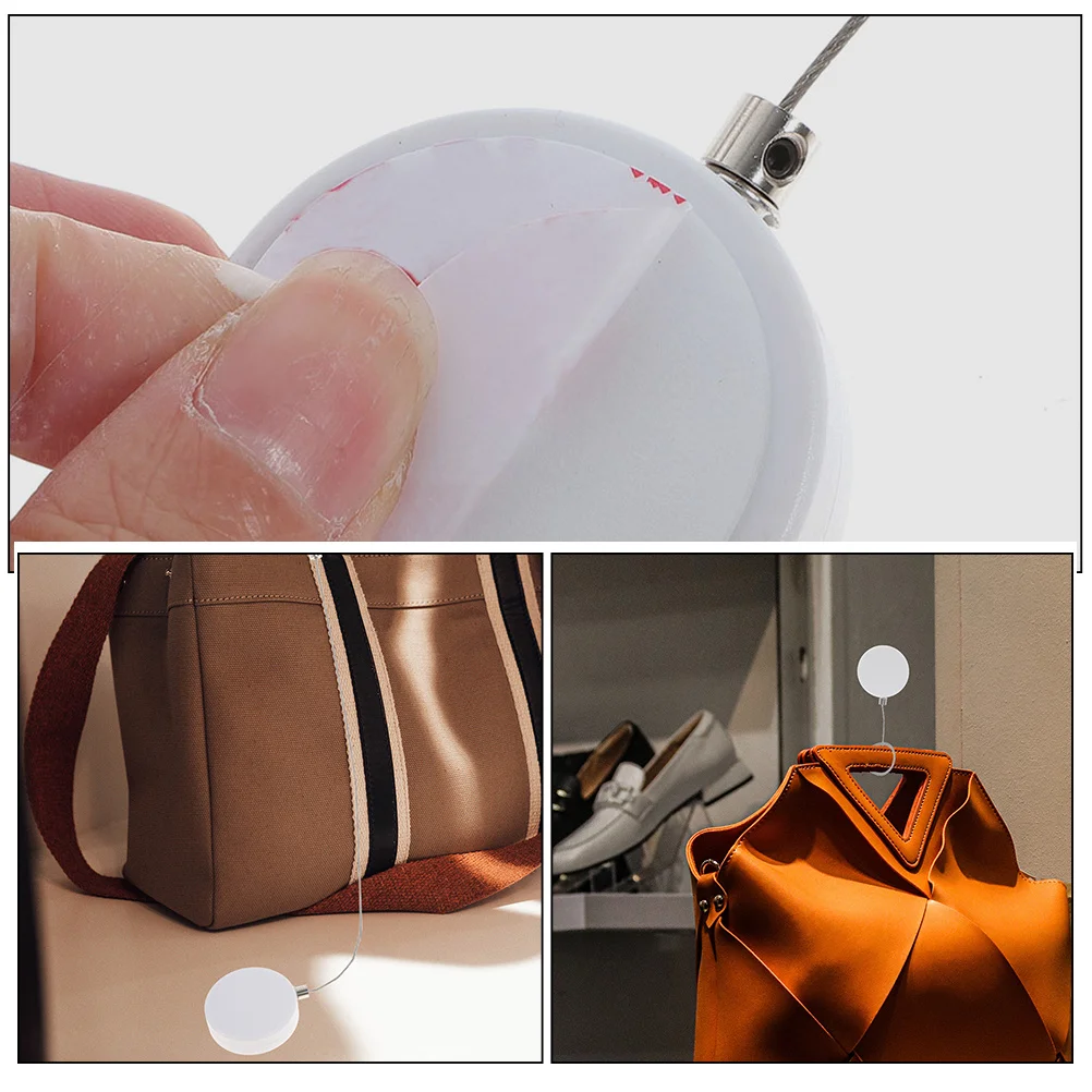 2 قطعة قفل كابل الأمان القابل للسحب أسلاك الفولاذ المضادة للسرقة عرض كابل الأمان طول قابل للتعديل لحامل المنتجات الإلكترونية #4