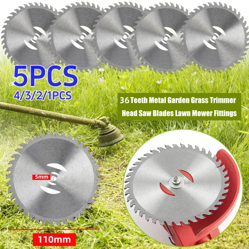 LUSQI 4 Inch 36 Teeth Round Mower Blade Alloy Trimmer Head Heavy Duty Garden Weed Cutting Tool Accessory