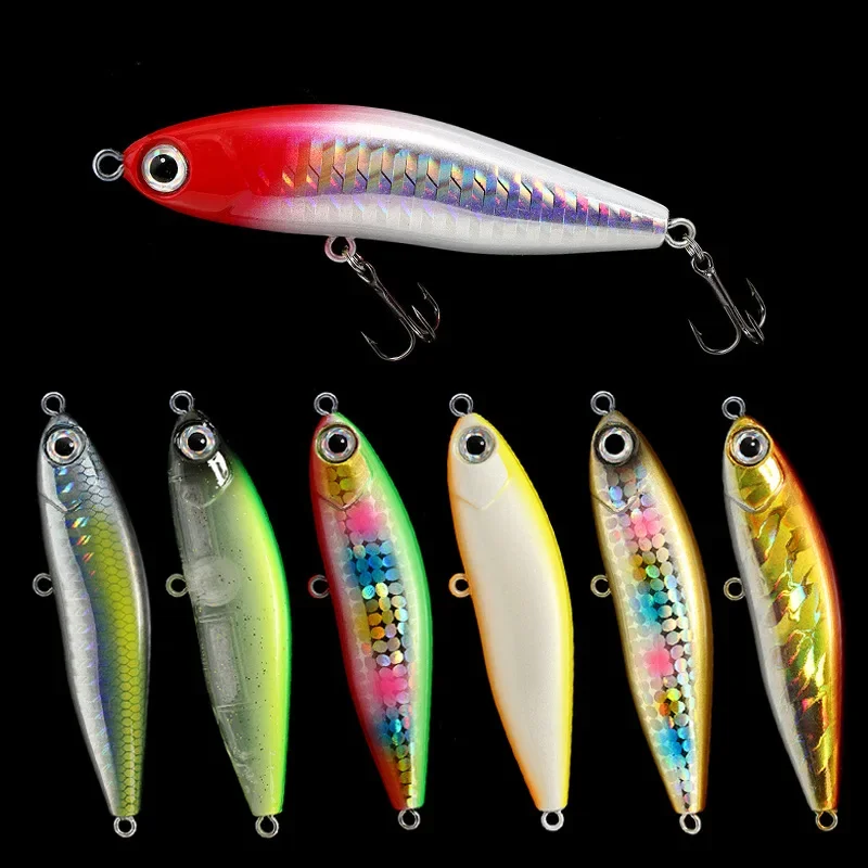 

70mm/14gSinking Pencil Artificial baithard baits trout bass lures Wobblers for PikefishingMakou grouper lure spinning stickbait