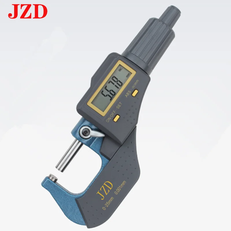 

Jzd Digital Display Outer Diameter Micrometer 0-25-mm Centimeter Card 0.001 High Precision Spiral Micrometer