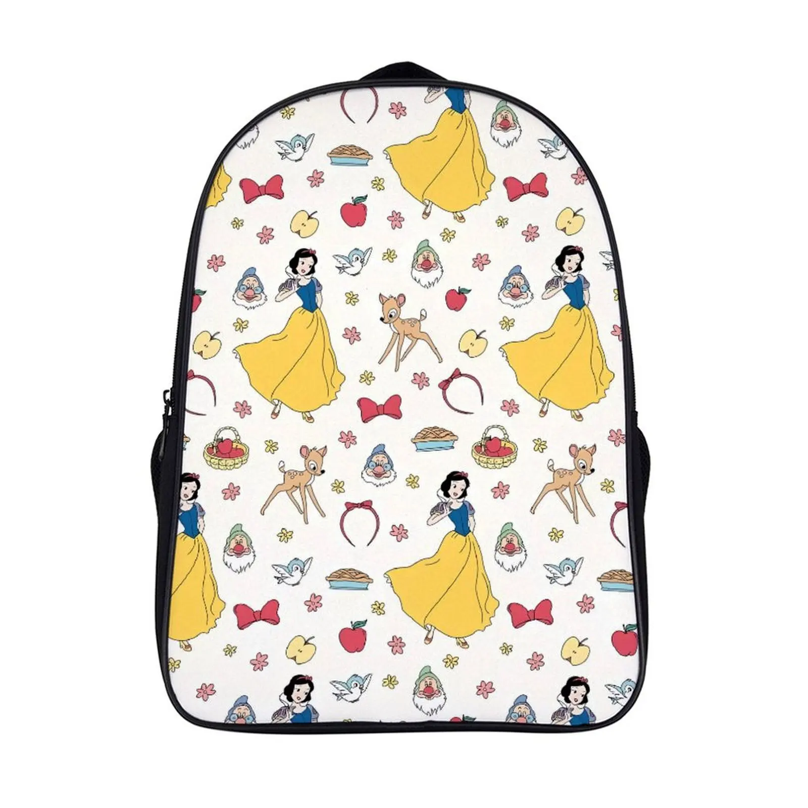 

Cartoon Disney Princess Snow White Fashion Student's Backpack School Bag 16 Inch 2 Compartment Backpack Student Schoolbag