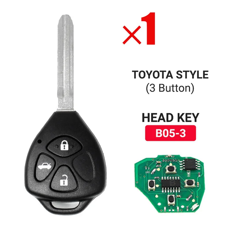 KEYDIY B05-3 KD Remote Control Car Key Universal 3 Button for Toyota Style for KD900/KD-X2 KD MINI/ URG200 Programmer