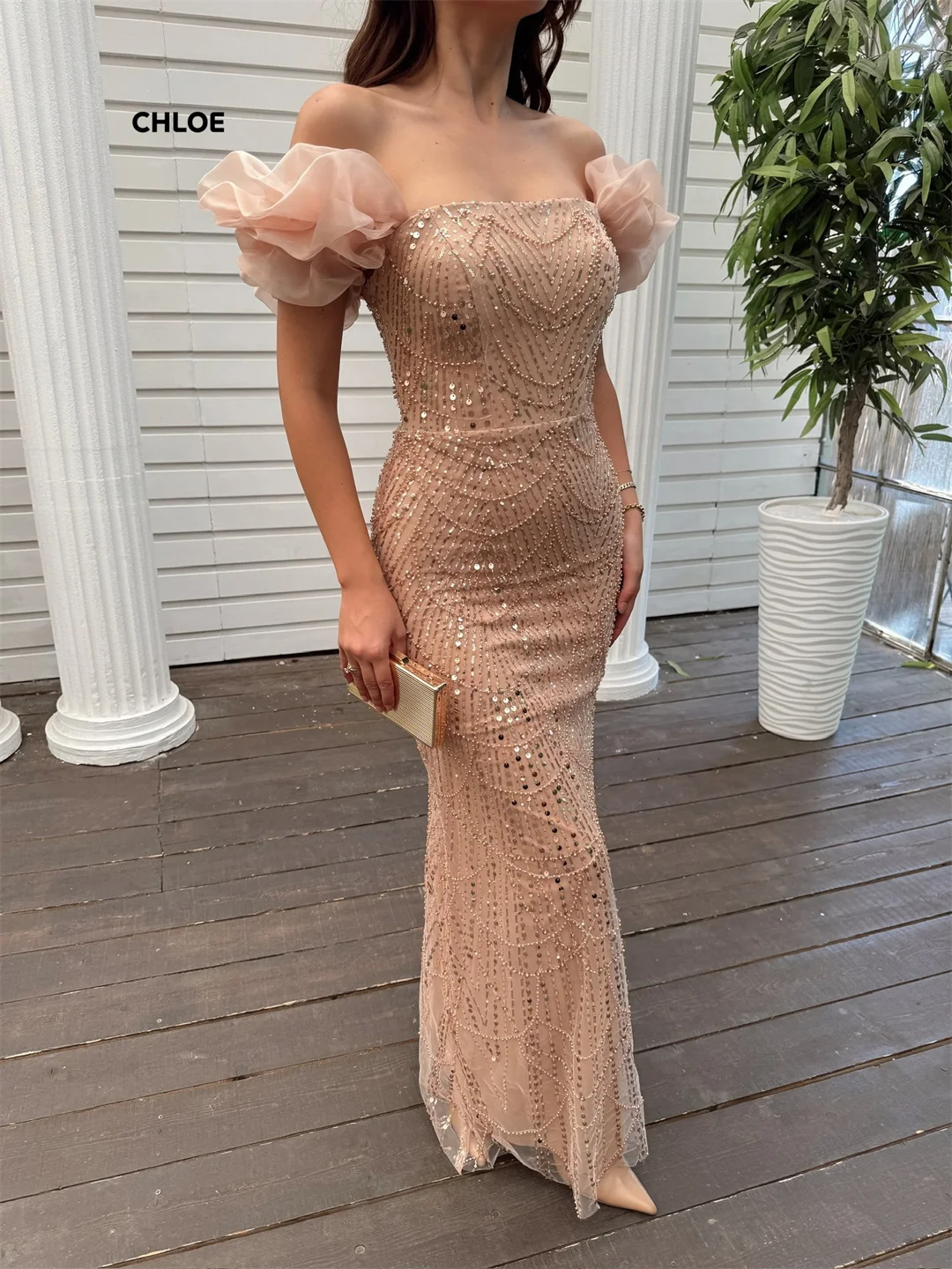 Feito sob encomenda vestido de baile vestido de noite sereia mulher fora do ombro elegante vestidos de festa de luxo manga curta roupas de baile 2025