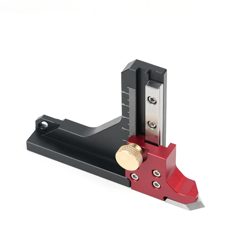 Height Gauge 0-50mm Setup Adjustable Table Saw Depth Gauge - Aluminum Dual Scales DIY Ruler Woodworking Height Measurement Tool