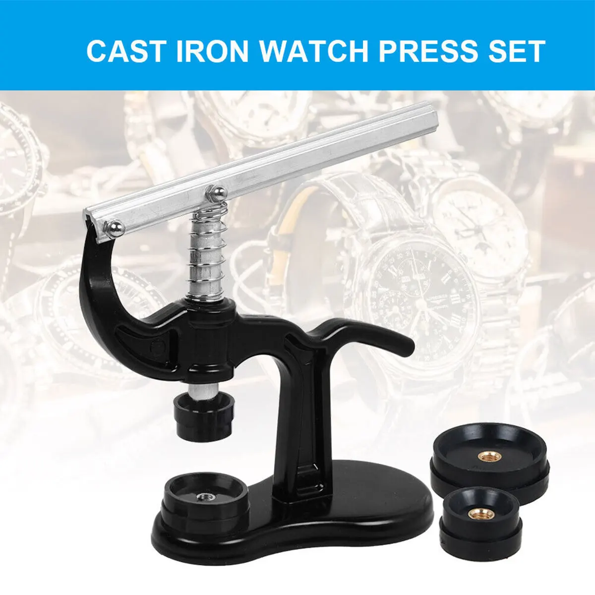 13Pcs Watch Back Press Tool Set Nylon Prevent Slip Fitting Dies Durable Watch Case Closer Watch Repair Tool Kit for Watchmaker