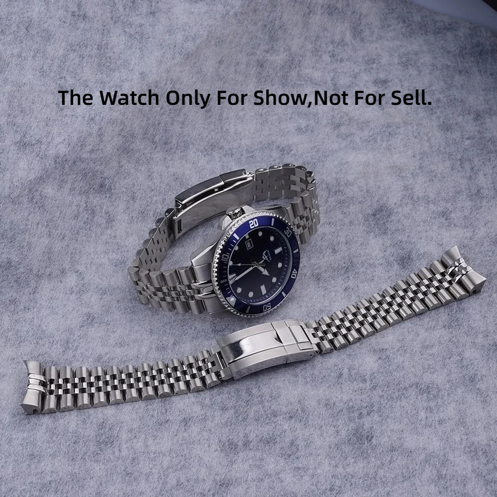 

US Stock TAX FREE for Casio MDV-106 Solid Curved End 22mm Watch Band Strap Steel Silver Jubilee Bracelet Strap With Oyster Clasp