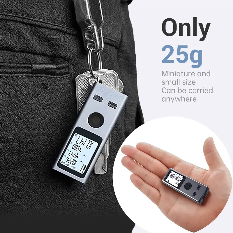 Mini Laser Rangefinder 30M High Precision Measurement Laser Distance 24g USB Rechargeable Handheld Distance Meter Smart Portable