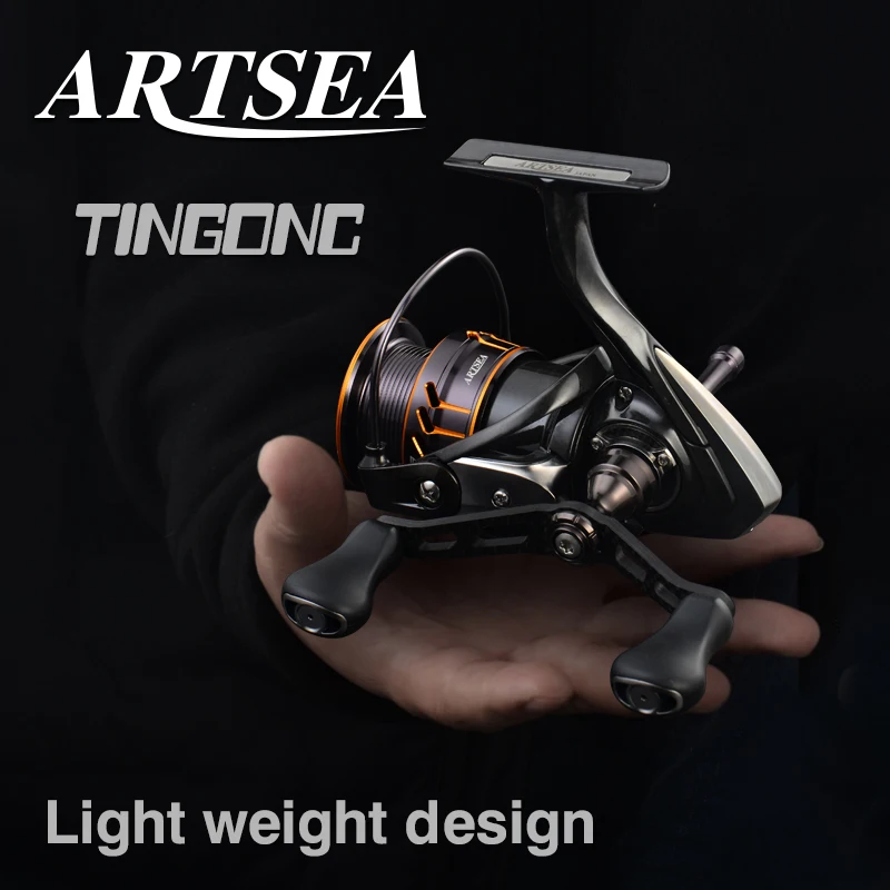 artsea carretel de pesca giratorio duplo rocker carretel ultraleve 12 mais 1bbs max arrastar 7kg todo carbono para pesca de lulas 01