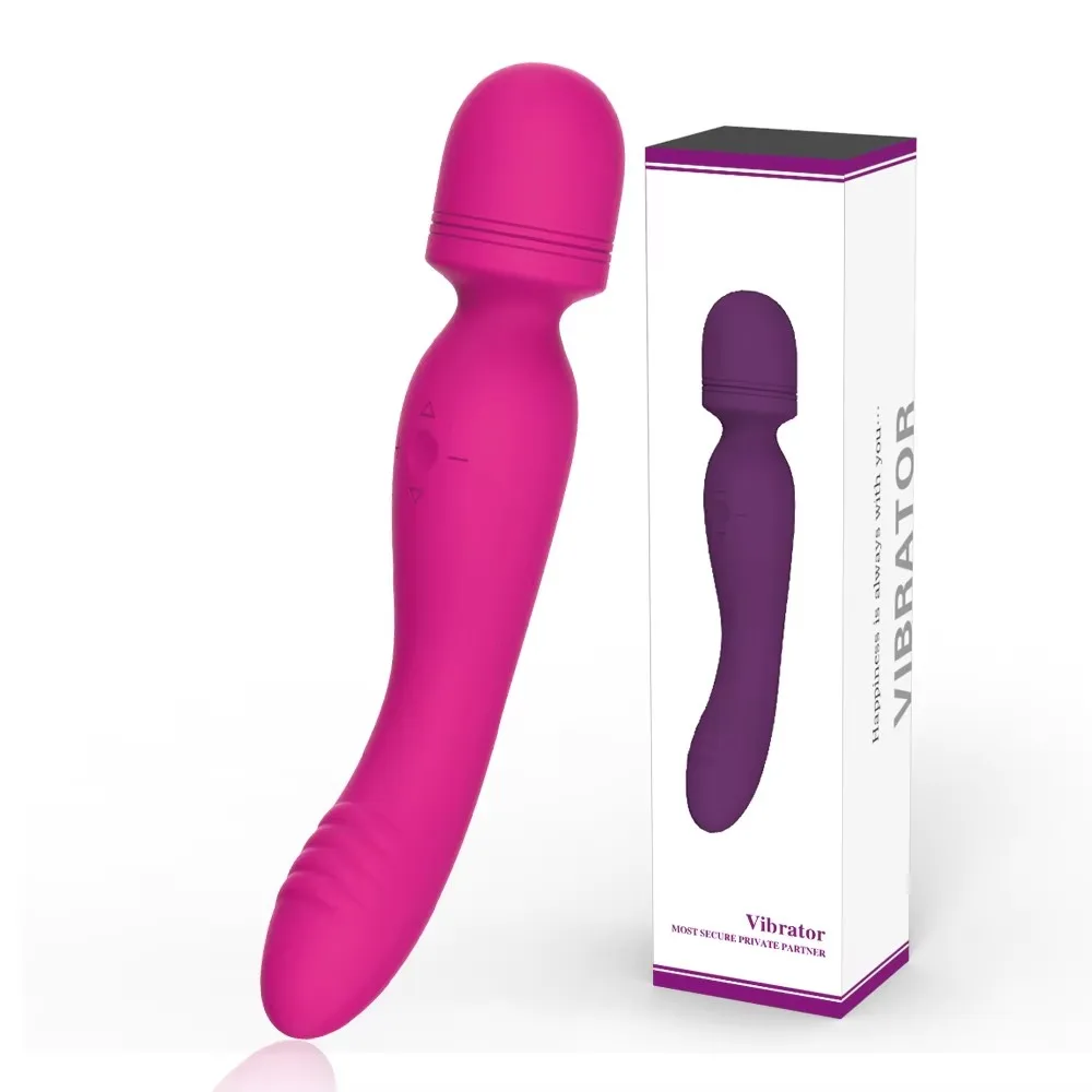 Dual-Head Vibrating Wand Massager Powerful Female Personal Vibrator Toys Clitoris Stimulator for Women Sex Toys