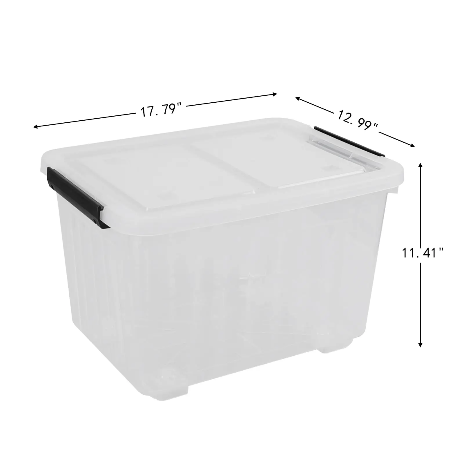 30 Quart Clear Plastic Storage Bins With Wheels, 4 Pack Rolling Latch Totes For Home Organization, Garage, Attic, Heavy Duty Stackable Containers, Clear