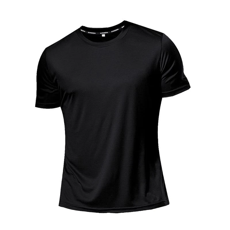 

Sports Short Sleeved Running T-Shirts Fitness Quick Drying Basketball Compression Shirt Elastic Tight Sport Men Gym