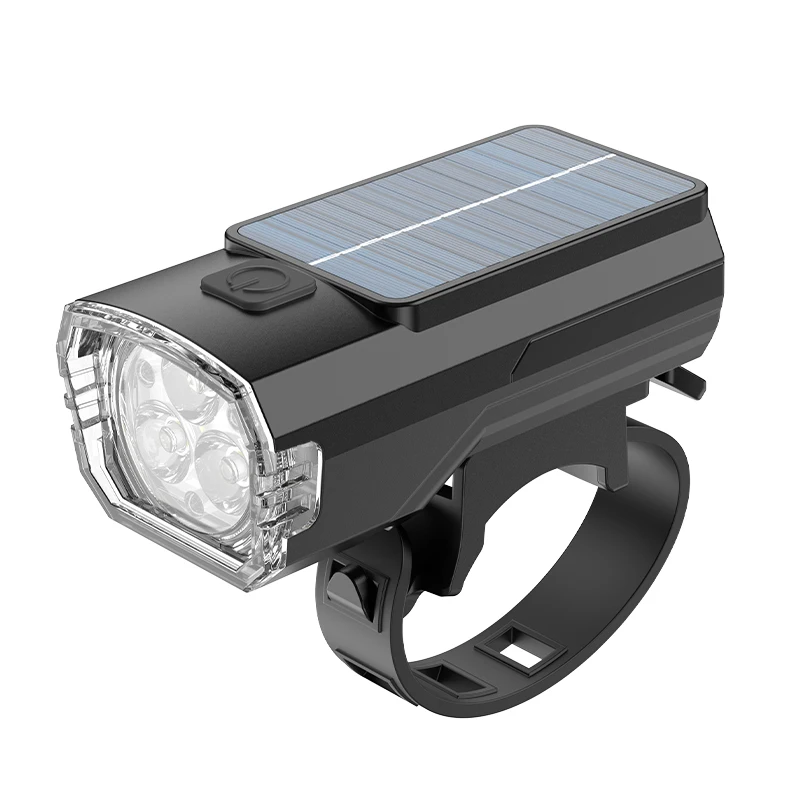 AliExpress cycle zone Solar Bicycle Light Bike Front Lamp TYPE-C Rechargeable Cycling Flashlight 3 Lighting Modes Bicycle Headlight for Night Riding