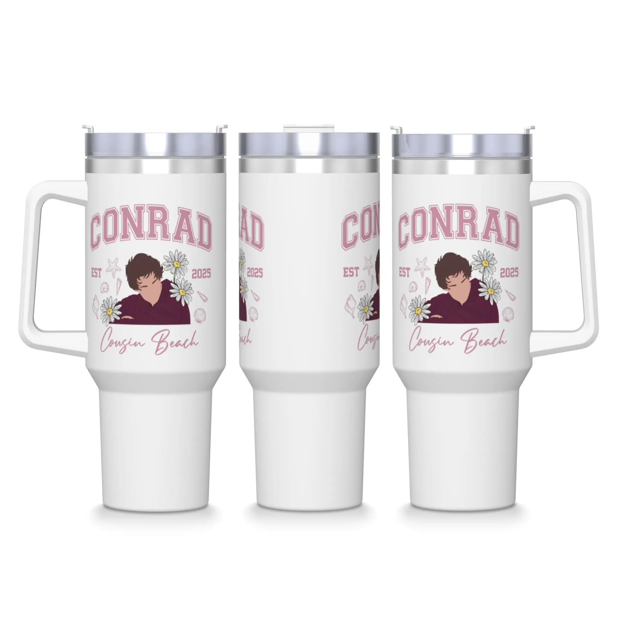 كوب أكواب من الفولاذ المقاوم للصدأ مع شفاطات للسفر وزجاجة مياه للمشروبات الباردة معزولة بسعة كبيرة أكواب حرارية