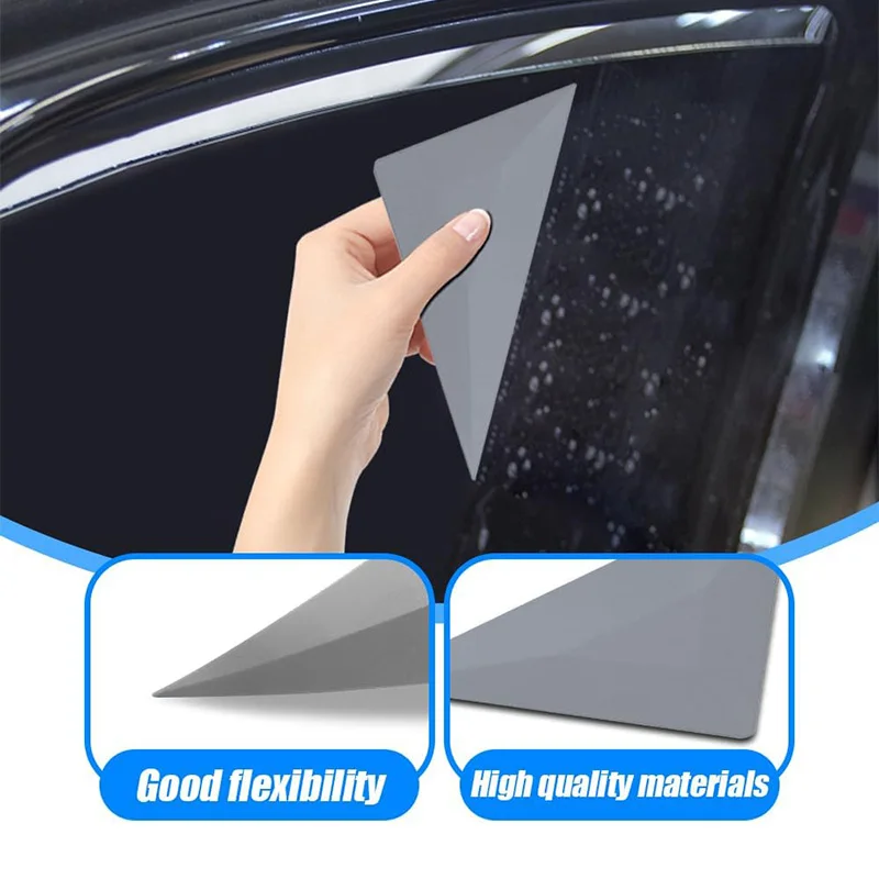 4Pcs Window Tint Squeegees Triangle Corner Squeegee Plastic Card Scraper for Car Wrapping Window Tinting Film Installation