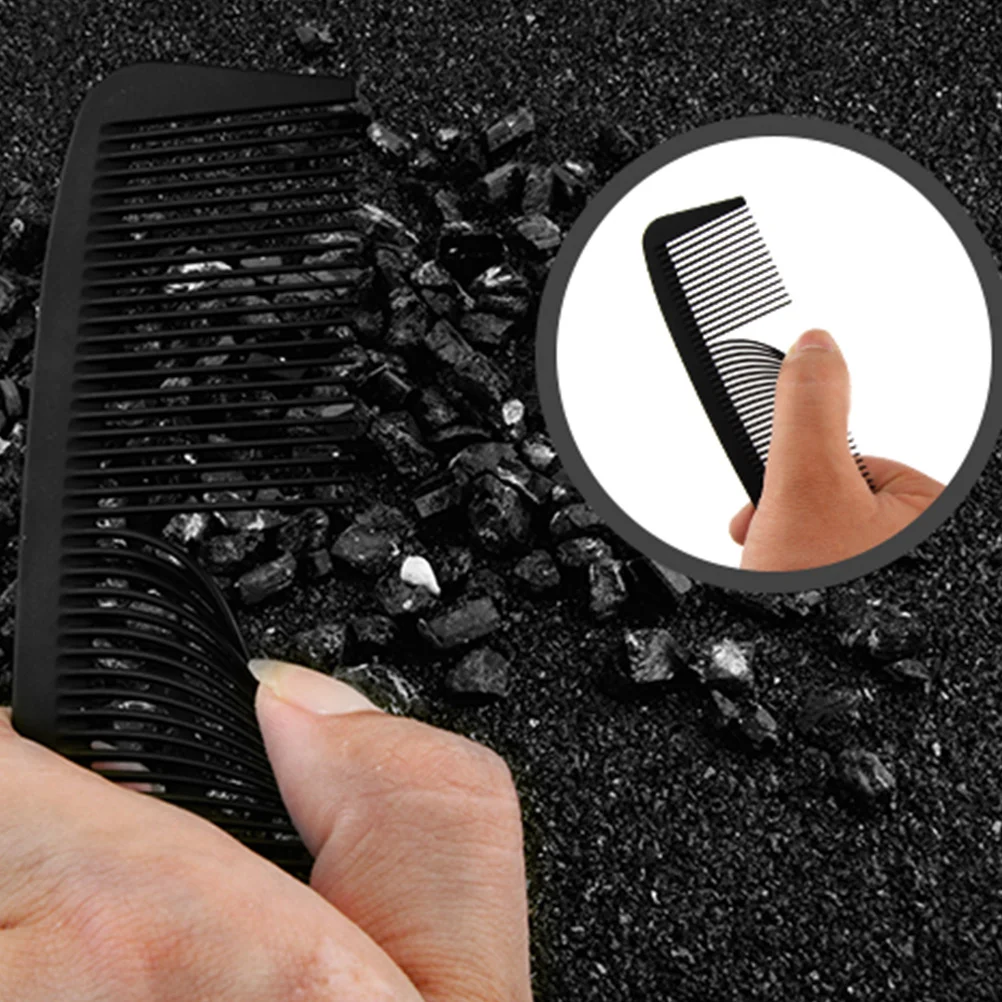 

Mini Resin Two-End Hair Comb Portable Travel Hairdressing Tool For Home Salon Barber Carbon Fiber Style Accessories