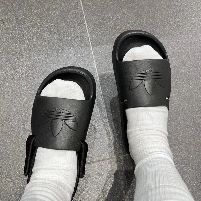 

Adidas clover women's shoes 2025 new classic thick sole swimming beach shoes breathable casual sandals IG8166