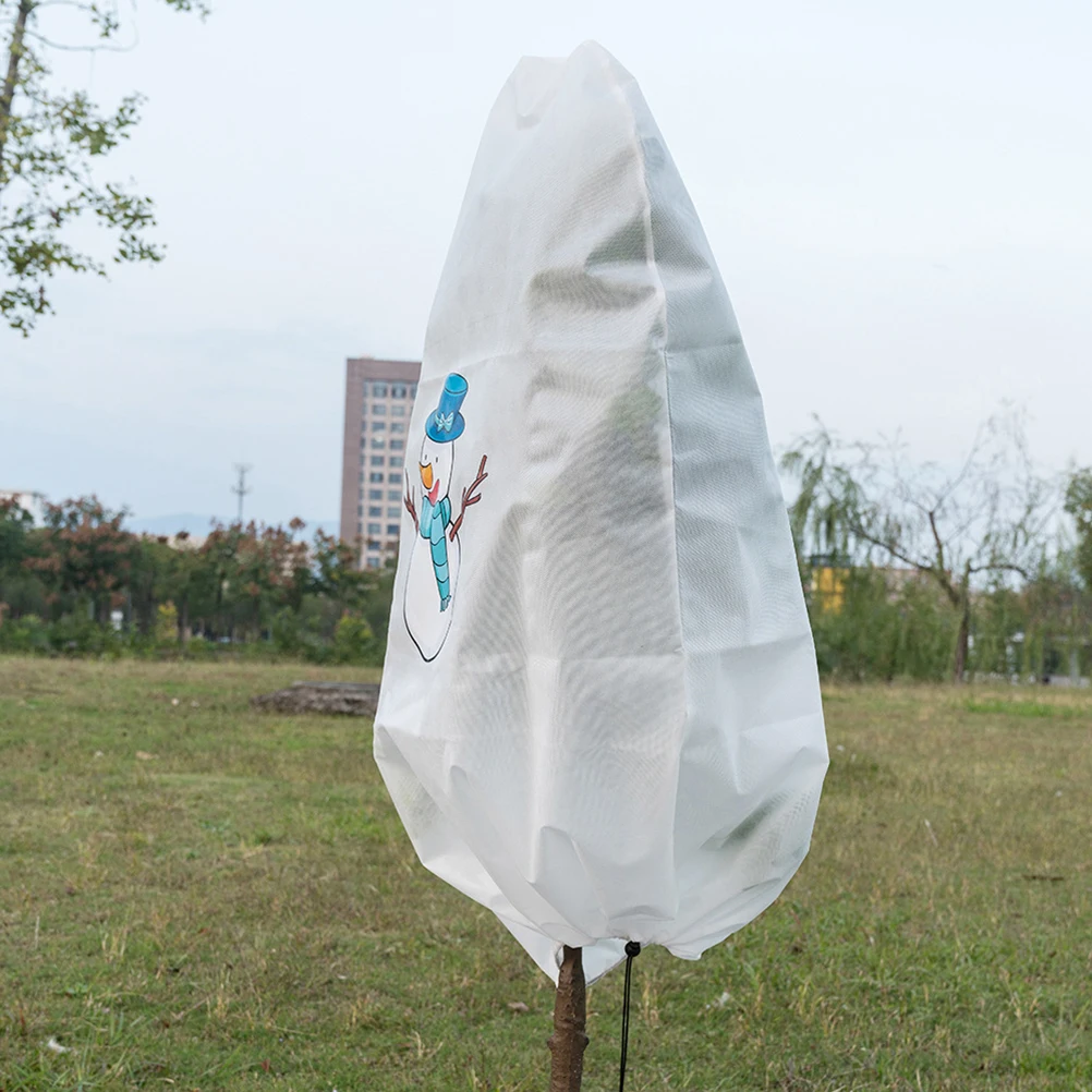 

Christmas Tree Non-woven Fabric Garden Cover Frost Bags Plant Covers Winter Protection Adjustable Drawstring Easy