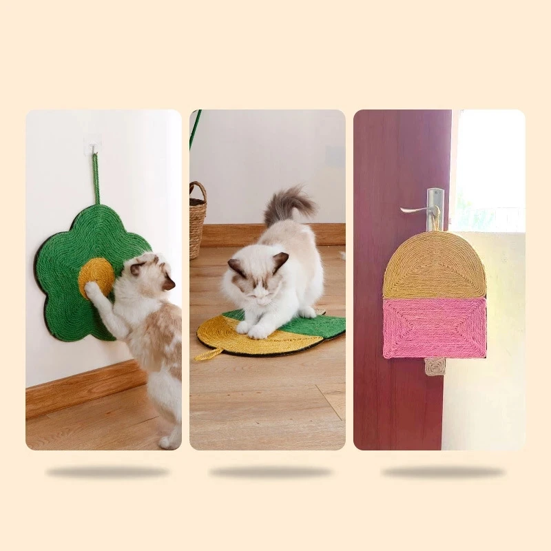 Sisal Cat Scratcher Board Cat Scratching Post Mat Toy Bed Mat Claw Sharpener Scrapers For Cats Grinding Nail Pad Pet Furniture