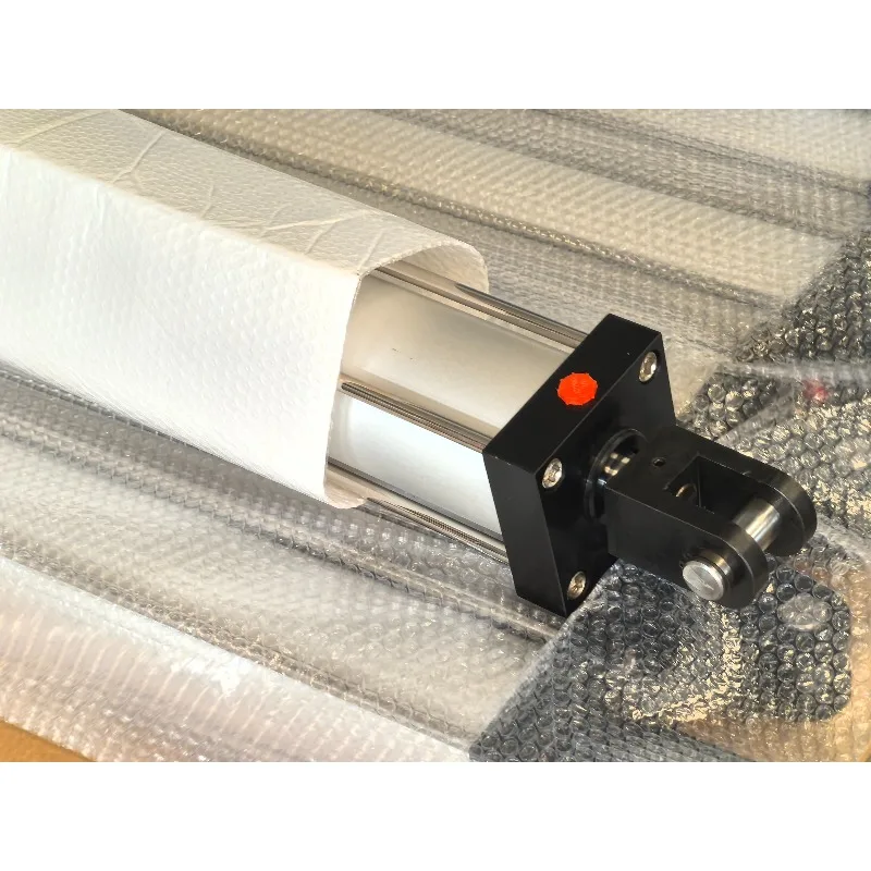 Round Body Air Cylinder Double Acting Pneumatic Air Cylinder 21inch Stroke with Y Joint Aluminum Materials