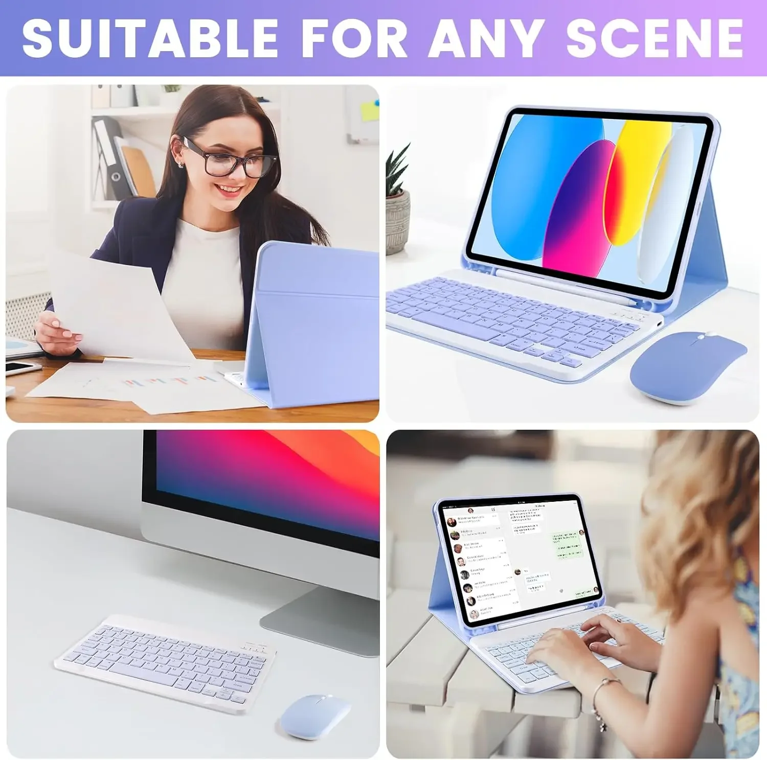 Case for iPad A16 11 Inch 2025 A3355 A3356 A3354, for iPad 10th 10.9 Inch 2022 A2696 A2757 A2777 A3162 Removable Keyboard Cover