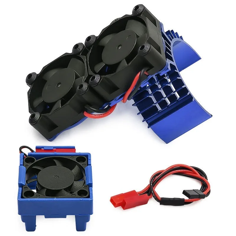 

RC VXL-3s ESC Cooling Fan Motor Dual Fan Set Compatible Trxs Slash 4x4 Stampede 4x4 Rustler 4x4 Hoss 4×4 Velineon Heat Sink