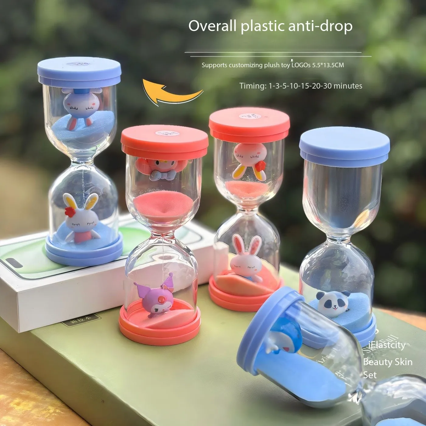 Home & Garden Home Decor All plastic macaron children's anti-fall hourglass timer time 3-5-10-30 desktop ornaments student gift