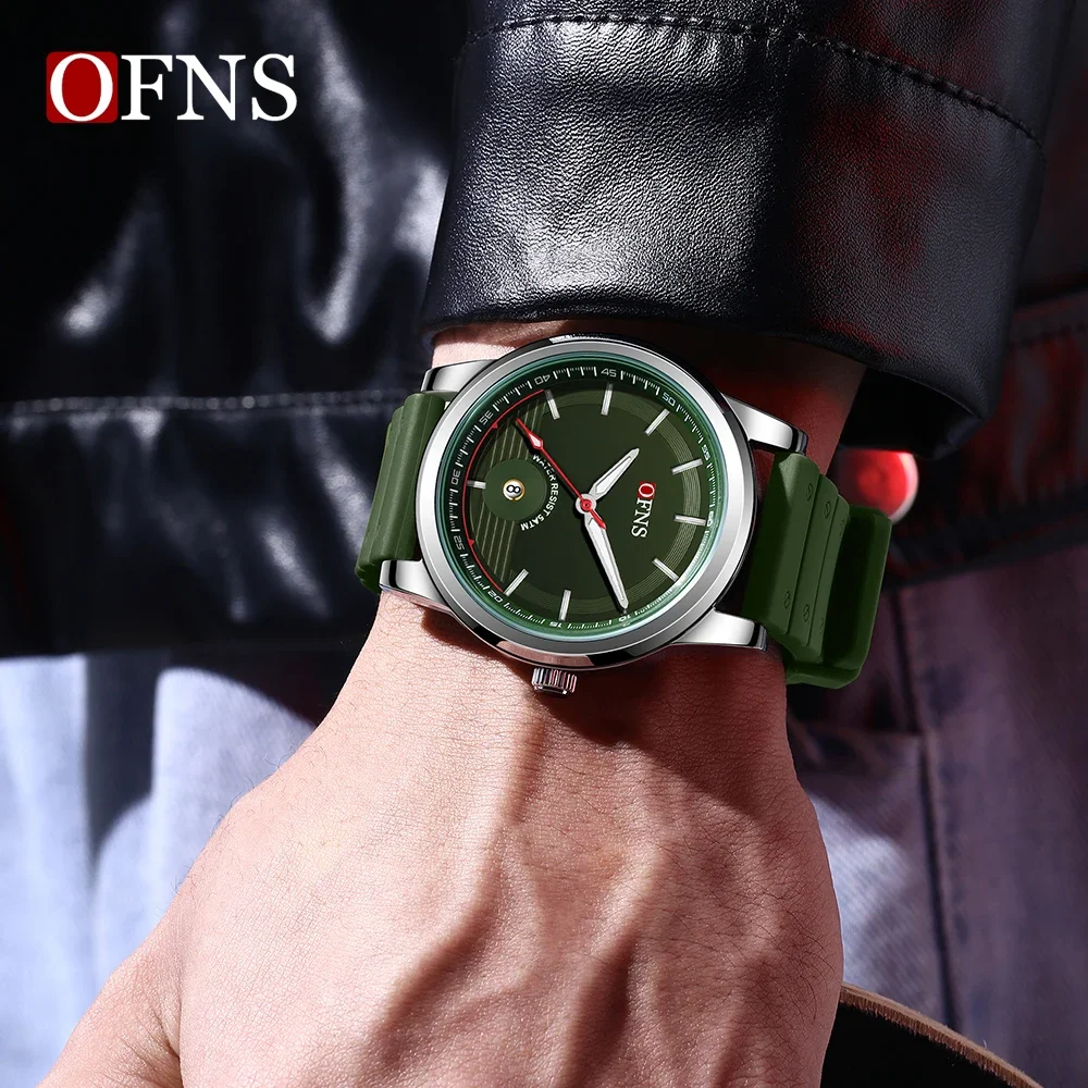 OFNS 8028 New Men\'s Quartz Watch Leisure Trend Fashion Lighting Electronic Scale Nail Calendar Waterproof Men\'s Watch