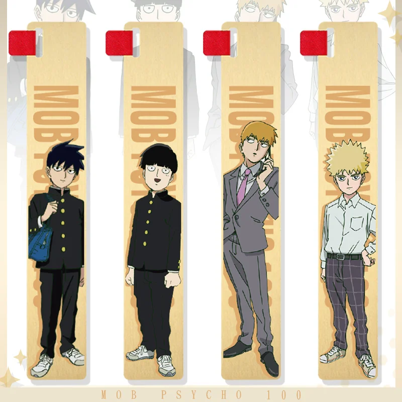 

Mob Psycho 100/Mobu Saiko HyakuONE Reigen Arataka Kageyama Shigeo Ekubo Codplsy Metal Ruler Bookmark Stationery for Students