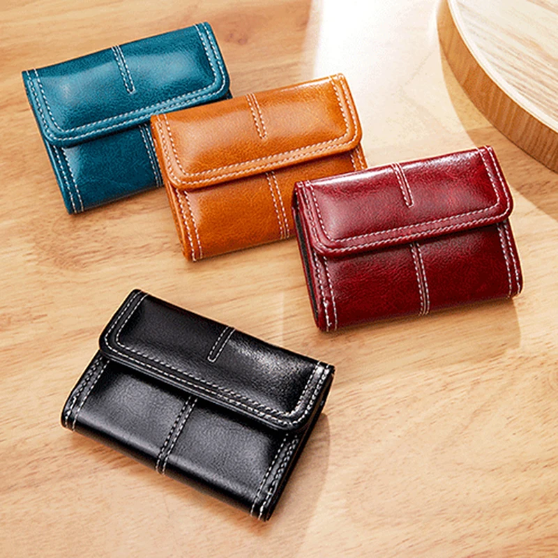 

Retro Women Credit Card Holder Wallet Case PU Leather Black/brown/red Business Card Holder Women/men Vintage Bank/ID Cardholder