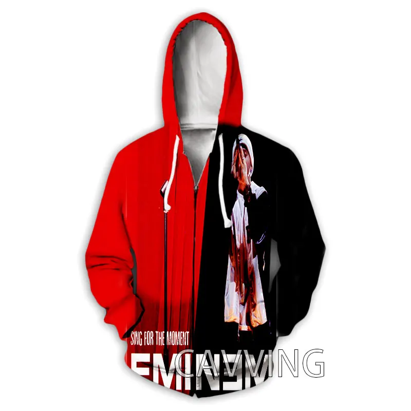 3D EMINEM-سوستة هوديز مع سحاب ، بلوزات بغطاء رأس ، هيب هوب ، هاراجوكو ، موضة جديدة ، H03