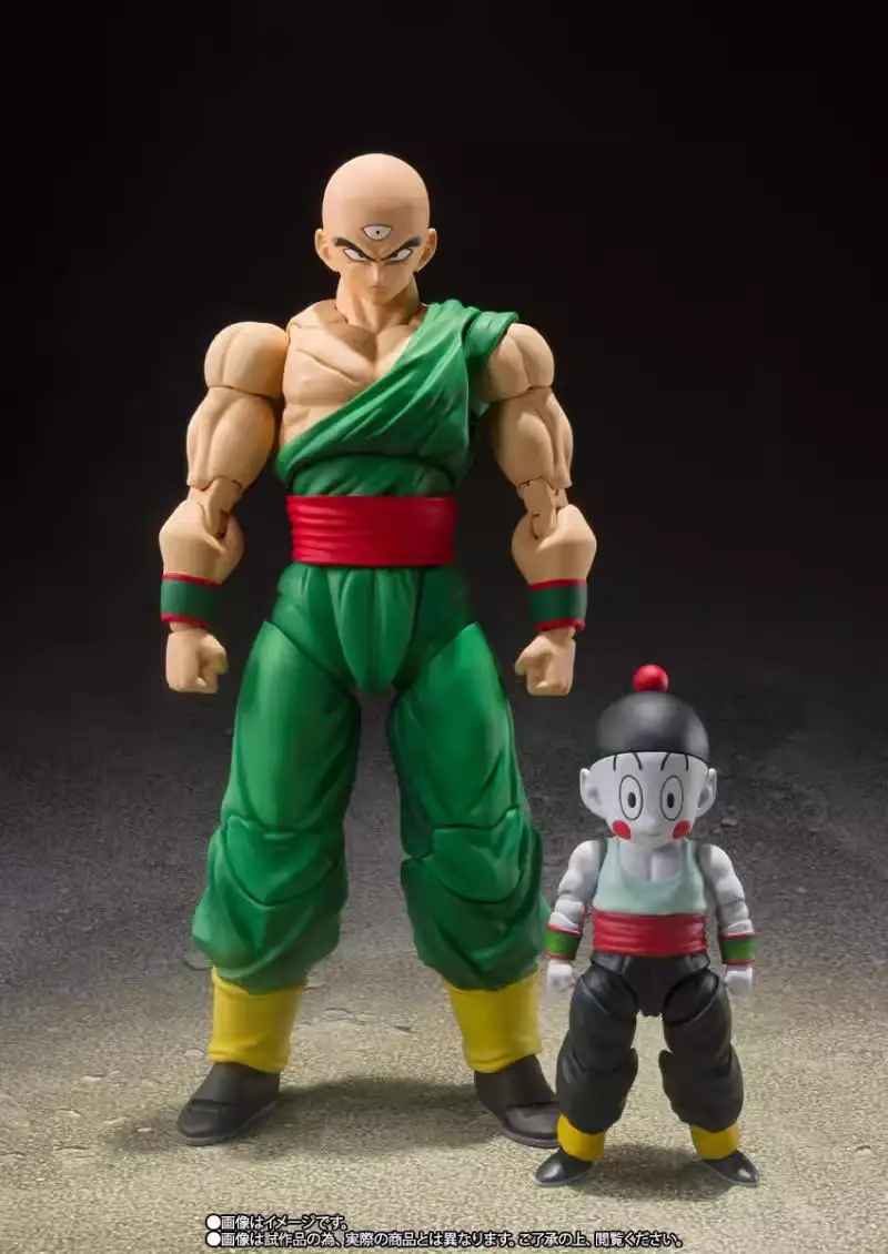 Bandai-figuras de acción Shf Sh Figuarts, 100% originales, Dragon Ball, Tenshinhan, Chaoz, regalo de Pvc en Stock